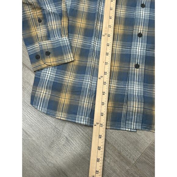 Duck Head Mens Vintage Blue Hemlock Plaid Slub Button Down Pocket Shirt Size M - Picture 7 of 9